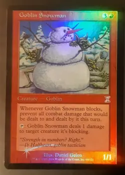 Bonhomme de neige gobelin PREMIUM / FOIL - English Goblin Snowman - Magic mtg - Image 1