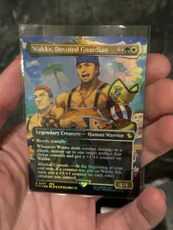 Wakka, Devoted Guardian (Borderless) (Chocobo Track Foil) Commander: Final... - Image 1