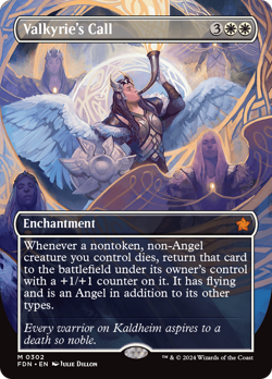Valkyrie's Call (Borderless) [Foundations] Magic MTG - Image 1