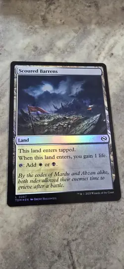 Scoured Barrens Tarkir: Dragonstorm Foil Land Common MTG NM - Image 2