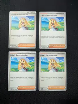 4x Lillie’s Determination 119/132 Playset Pokemon TCG SV Mega Evolution MEG - Image 1