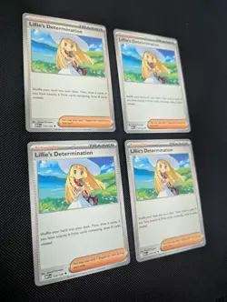 4x Lillie’s Determination 119/132 Playset Pokemon TCG SV Mega Evolution MEG - Image 2