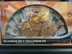 Pokemon TCG Blaziken Ex and Volcanion Ex Premium Collection Box [Sealed] - Image 1