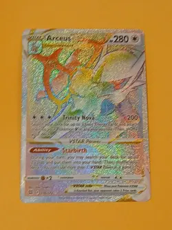 Pokemon Sword & Shield Brilliant Stars Arceus vstar 176/172 Rainbow Secret Rare - Image 1
