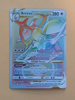 Pokemon Sword & Shield Brilliant Stars Arceus vstar 176/172 Rainbow Secret Rare - Image 2