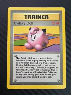 Pokemon TCG Clefairy Doll 070/102 Regular Base Set DMG - Image 1
