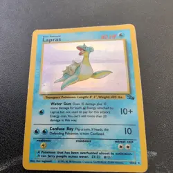 Lapras 10/62 Holo Fossil Set Pokemon 1999 WOTC - MP - Image 1