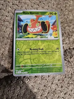 Pokemon Mow Rotom 008/142 Reverse Holo UC Stellar Crown - NM - Image 1