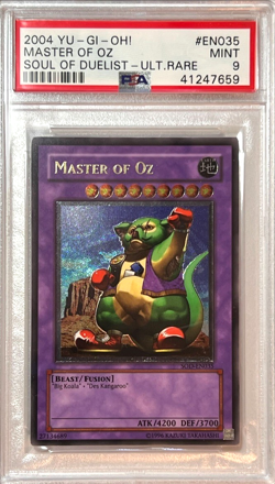 2004 Yu-Gi-Oh! PSA 9 MT 'Master Of Oz' SOD-EN035 ~ULTIMATE RARE~ - Image 1