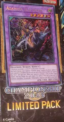Yu-Gi-Oh Azamina Ilia Silvia 25LP-EN010 Secret Rare Limited Edition - Image 1