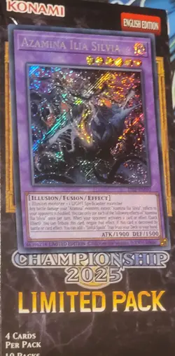 Yu-Gi-Oh Azamina Ilia Silvia 25LP-EN010 Secret Rare Limited Edition - Image 2