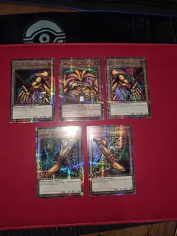 Exodia The Forbidden One Complete 5 Card Quarter Century Rare SET Yugioh TCG NM - Image 1