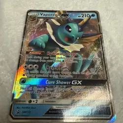 Vaporeon GX SM172 Holo Card SM172 Promos, Near Mint Condition - Image 2