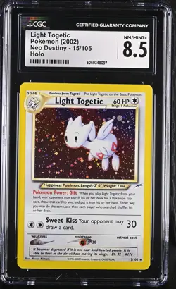 CGC 8.5 Light Togetic 2002 Neo Destiny 15/105 Holo Pokemon Card - Image 1
