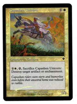 Magic the Gathering MTG Card: Capashen Unicorn FOIL 10/350 Invasion! NM - Image 1