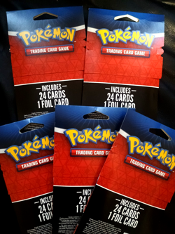 Pokemon TCG Contains 24 Cards and 1 Foil Card LOT OF 5 NEW IN HANGER PACKS - Image 2