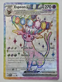 Pokemon TCG Espeon ex SVP 175 Scarlet & Violet Black Star Promo Card Holo - Image 1