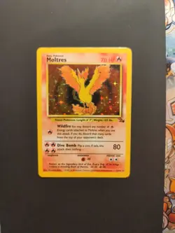 card Pokemon TCG set Fossil Moltres 12/62 holo foil english arita 151 wotc 1999 - Image 1