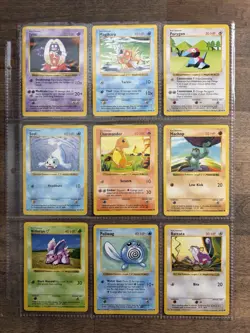 Pokemon Bulk Wotc 9 Card Vintage Lot Shadowless Unlimited LP-MP - Image 1