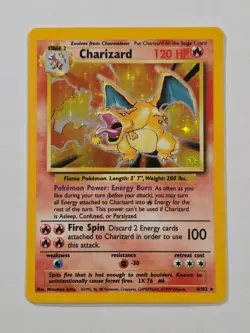 Charizard 4/102 Base Set Rare Holo Pokemon Card WOTC 1999 - Excellent/Near Mint - Image 1