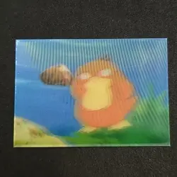 Psyduck Japanese Lenticular 3D Card Meiji Milk Cocoa Pokemon - Image 1