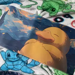Psyduck Rubber Playmat Play Mat For Tcg Trading Card Game Pokemon Fat Duck - Image 1