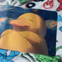 Psyduck Rubber Playmat Play Mat For Tcg Trading Card Game Pokemon Fat Duck - Image 4