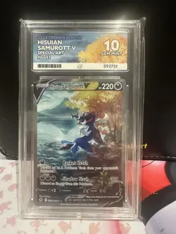Hisuian Samurott V GG51/GG70 Crown Zenith ACE 10 Pokemon Card - Image 1