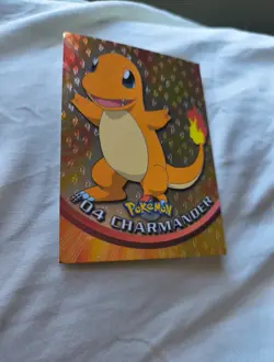 CHARMANDER #04 2000 TOPPS CHROME SERIES 1 HOLO FOIL POKEMON TV ANIMATION CARDS - Image 1
