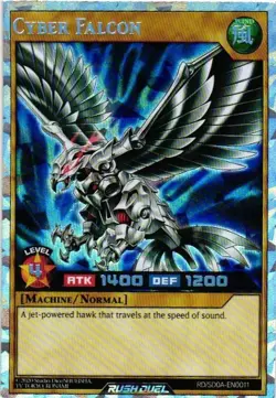 CYBER FALCON Rush Duel Holo YuGiOh YU GI OH Custom Collectible Card - Image 1