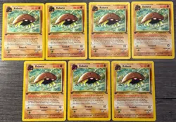 1999 Pokemon 1st Edition Kabuto Fossil 50/62 Lot Of 7 Cards - Image 1