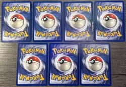 1999 Pokemon 1st Edition Kabuto Fossil 50/62 Lot Of 7 Cards - Image 2
