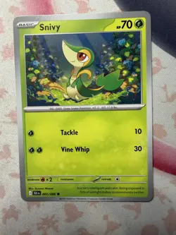 Snivy Common SV: Black Bolt 001/086 NM English Pokemon Card - Image 1