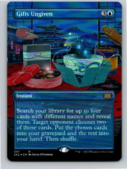 Magic the Gathering Foil Gifts Ungiven Borderless Double Masters MTG Free Ship! - Image 1