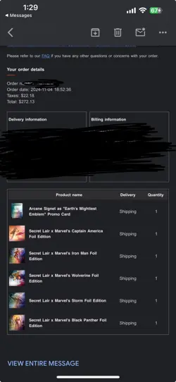 MTG Secret Lair X Marvel The Astonishing Foil Bundle + promo Signet In Hand New - Image 4