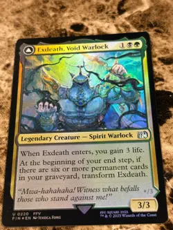 EXDEATH, VOID WARLOCK Magic the Gathering MTG Final Fantasy Foil - Image 1