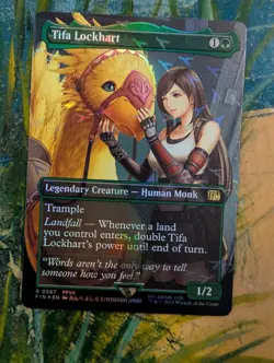 Tifa Lockhart (Borderless) (Chocobo Track Foil) (Magic The Gathering) Near Mint - Image 1