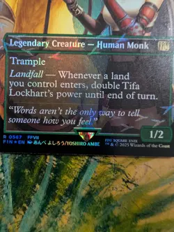 Tifa Lockhart (Borderless) (Chocobo Track Foil) (Magic The Gathering) Near Mint - Image 3