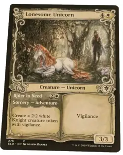 Lonesome Unicorn Magic The Gathering Throne Of Eldraine Showcase Mtg Magic - Image 1