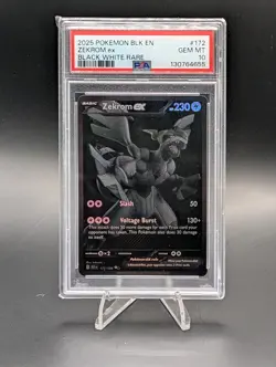 Pokemon TCG: PSA 10 Zekrom ex (Black Bolt 172/086) - Mint Condition Secure Ship - Image 1