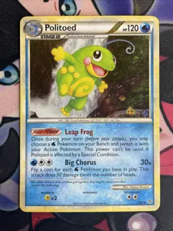 2010 POLITOED 7/95 HeartGold SoulSilver UNLEASHED POKEMON Holo LP/NM Swirl - Image 1