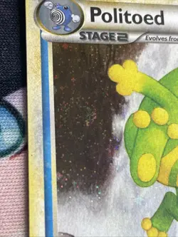 2010 POLITOED 7/95 HeartGold SoulSilver UNLEASHED POKEMON Holo LP/NM Swirl - Image 2