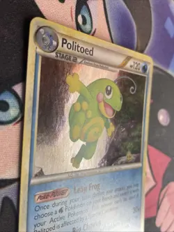 2010 POLITOED 7/95 HeartGold SoulSilver UNLEASHED POKEMON Holo LP/NM Swirl - Image 4