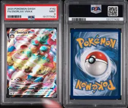 2020 POKEMON SWORD & SHIELD #142 SNORLAX VMAX FULL ART PSA 9 MINT - Image 3