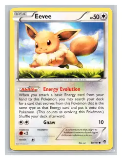 Pokemon TCG Eevee 80/111 XY - Furious Fists Normal LP - Image 1