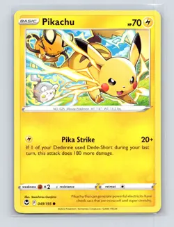 Pokemon TCG Pikachu 049/195 SWSH12: Silver Tempest Normal NM - Image 1