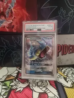 2019 POKEMON SM BLACK STAR PROMO HIDDEN FATES TINS #SM212 GYARADOS GX PSA 4 - Image 1