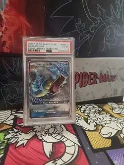 2019 POKEMON SM BLACK STAR PROMO HIDDEN FATES TINS #SM212 GYARADOS GX PSA 4 - Image 2