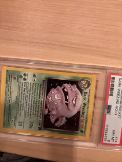 2000 POKEMON ROCKET #14 DARK WEEZING-HOLO PSA 8 - Image 3