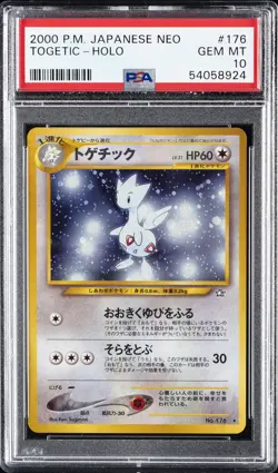 2000 POKEMON JPN NEO #176 TOGETIC-HOLO PSA 10 - Image 1